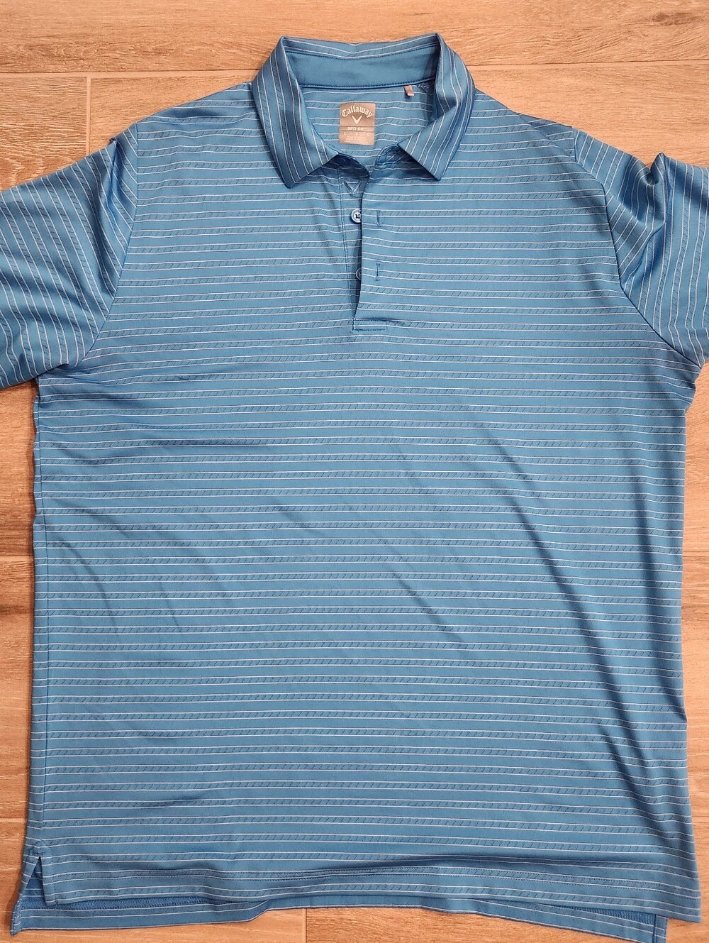 Callaway Men’s Blue Striped Polo Shirt